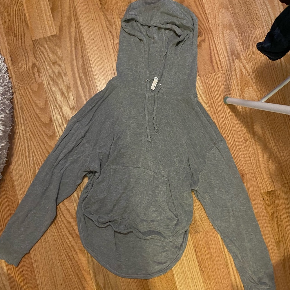 Free people movement XS gray open back hoodie
